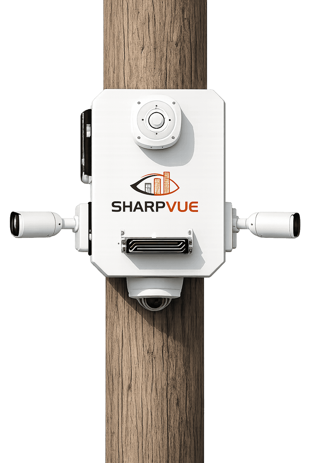 Sharpvue outdoor power unit with integrated deterrence