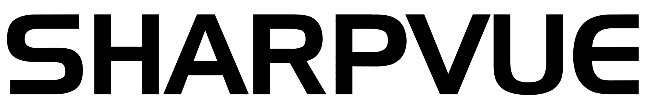 SHARPVUE wordmark — Black