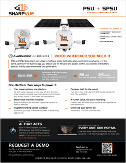 First page of PSU + SPSU flyer — Alarm.com edition