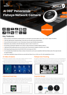 First page of AI 360° Panoramic Fisheye datasheet