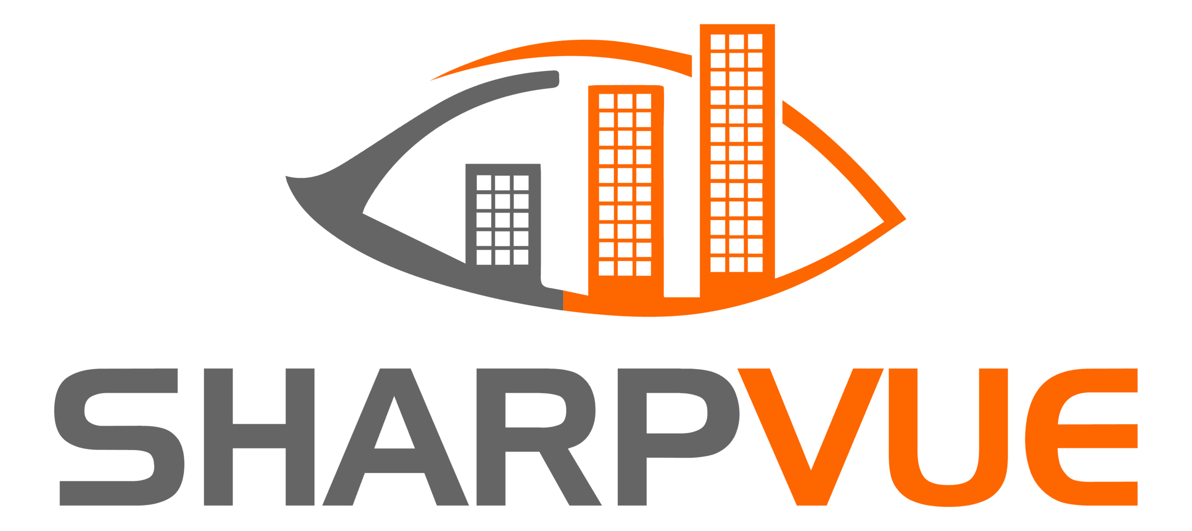 The Sharpvue logo — the eye symbol above the SHARPVUE wordmark.